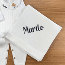 Saída De Maternidade Masculina Bebê Tricô Branco