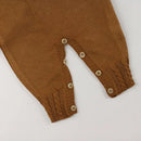 Saída De Maternidade Masculina Tricô Bebê Marrom