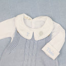 Saída De Maternidade Masculina Bebê Tricô Caio Azul Salina