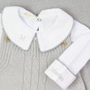 Saída De Maternidade Masculina Bebê Tricô Cinza