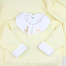 Saída De Maternidade Masculina Bebê Tricô Amarelo